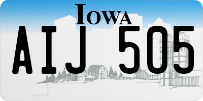 IA license plate AIJ505