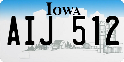 IA license plate AIJ512