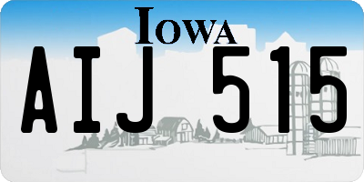 IA license plate AIJ515