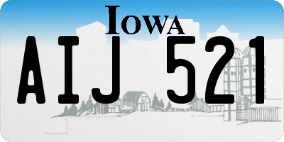 IA license plate AIJ521