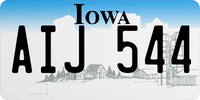 IA license plate AIJ544
