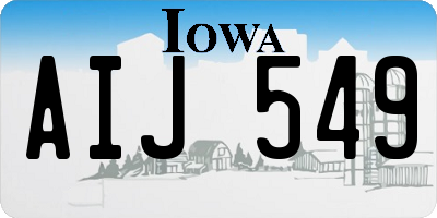 IA license plate AIJ549