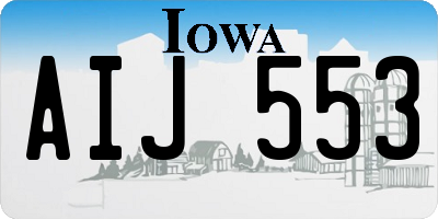 IA license plate AIJ553