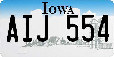 IA license plate AIJ554