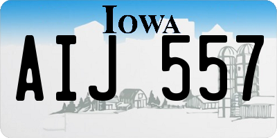 IA license plate AIJ557