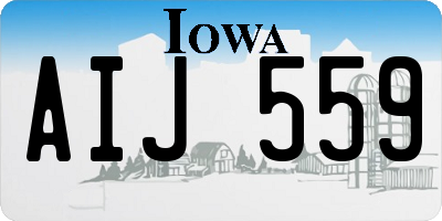 IA license plate AIJ559