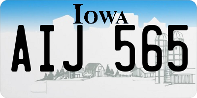 IA license plate AIJ565