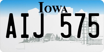 IA license plate AIJ575