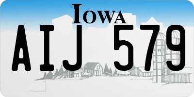 IA license plate AIJ579