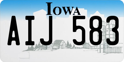 IA license plate AIJ583
