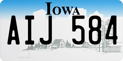 IA license plate AIJ584