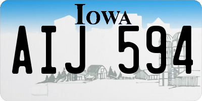 IA license plate AIJ594
