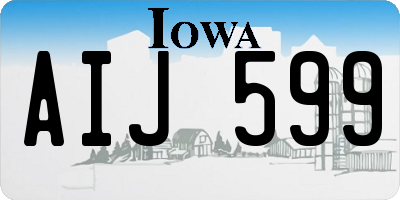 IA license plate AIJ599