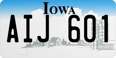 IA license plate AIJ601