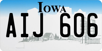IA license plate AIJ606