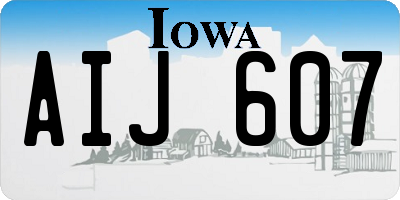 IA license plate AIJ607