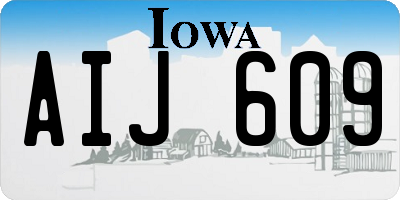 IA license plate AIJ609