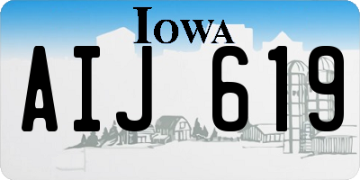 IA license plate AIJ619