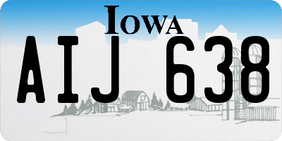 IA license plate AIJ638