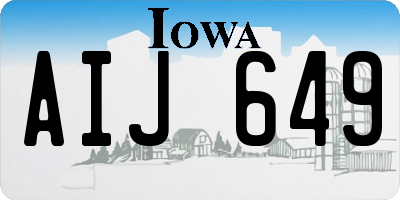 IA license plate AIJ649