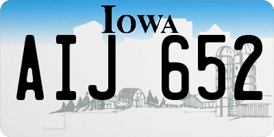 IA license plate AIJ652