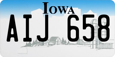 IA license plate AIJ658
