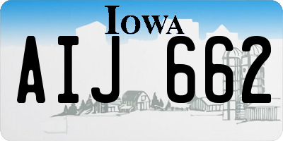 IA license plate AIJ662