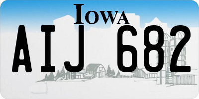 IA license plate AIJ682
