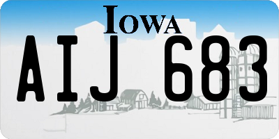 IA license plate AIJ683