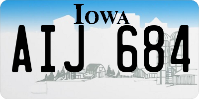 IA license plate AIJ684