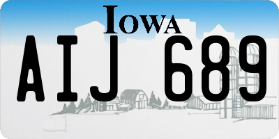 IA license plate AIJ689