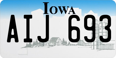 IA license plate AIJ693