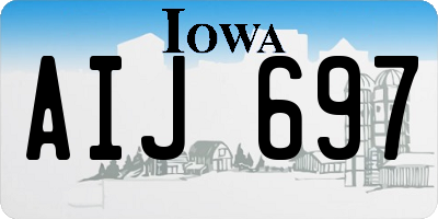 IA license plate AIJ697