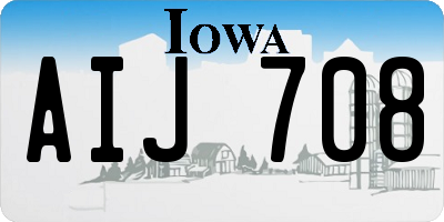IA license plate AIJ708