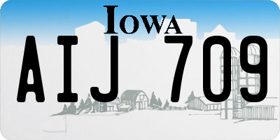IA license plate AIJ709