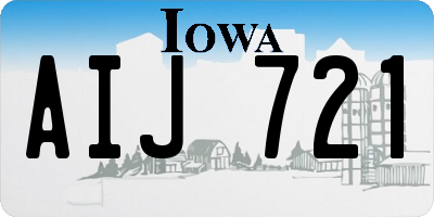 IA license plate AIJ721