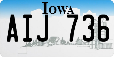 IA license plate AIJ736