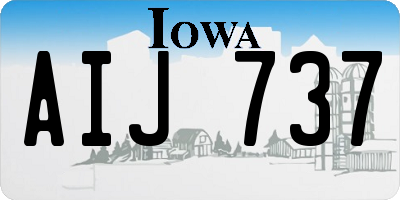 IA license plate AIJ737