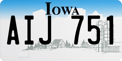 IA license plate AIJ751