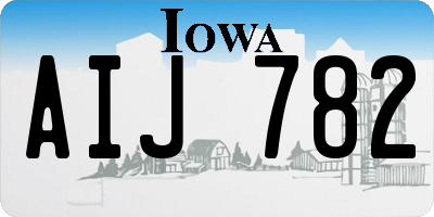 IA license plate AIJ782