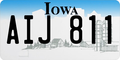 IA license plate AIJ811