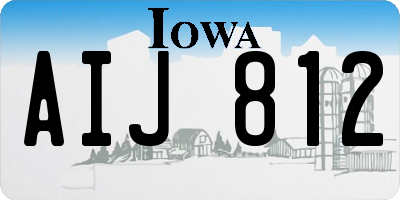 IA license plate AIJ812