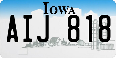 IA license plate AIJ818