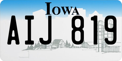IA license plate AIJ819