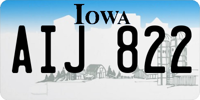 IA license plate AIJ822