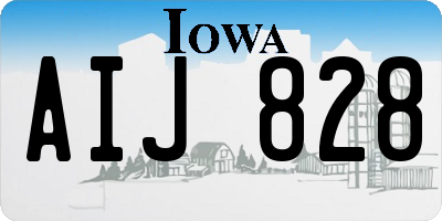 IA license plate AIJ828