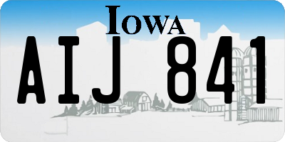 IA license plate AIJ841