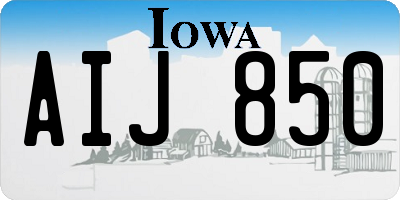 IA license plate AIJ850