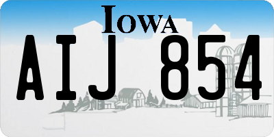 IA license plate AIJ854