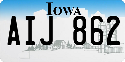 IA license plate AIJ862